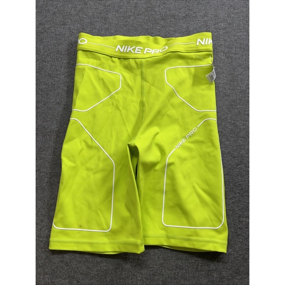 Nike Pro Womens Atomic Green Booty Shorts Size XS - Training Workout Gym Fitness - Picture 1 of 8
